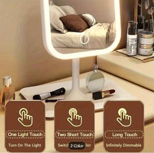 LED Touch Vanity Mirror with Dimmable Lighting
