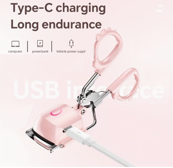 Rechargeable Heated Eyelash Curler – 2 Temperature Settings