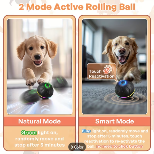 Smart Interactive Dog Ball – Auto-Rolling Pet Toy