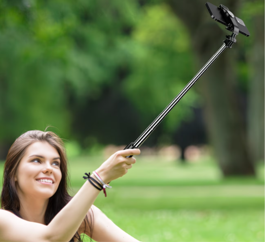 40" Phone Selfie Stick Tripod with Wireless Remote & 360° Rotation