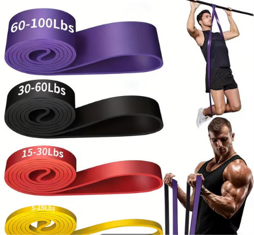4pcs Resistance Bands Set – Pull Up & Workout Assist Bands.