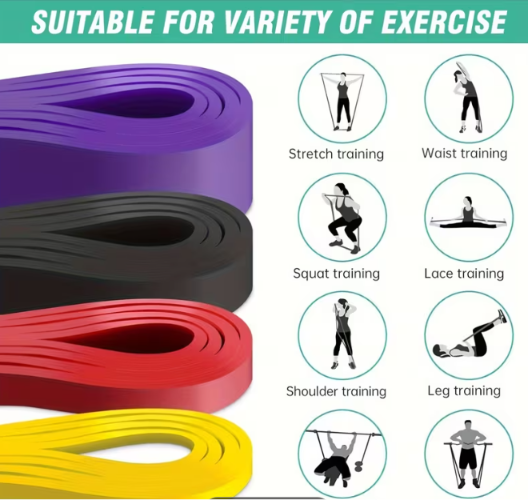 4pcs Resistance Bands Set – Pull Up & Workout Assist Bands.