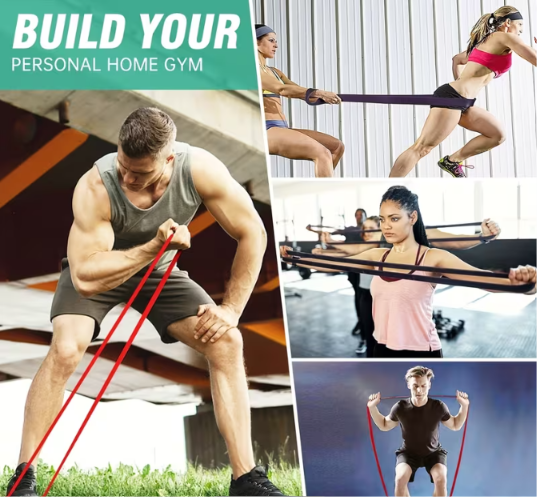 4pcs Resistance Bands Set – Pull Up & Workout Assist Bands.