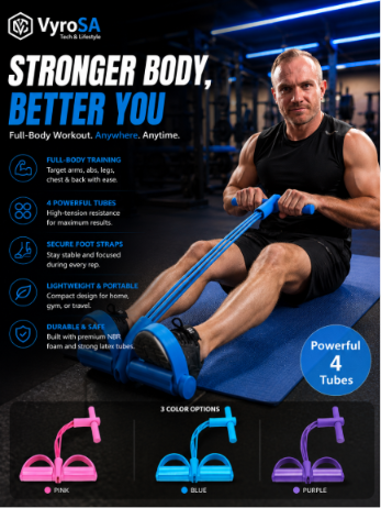 Home Gym Resistance Band Pedal Puller – Core & Full Body Trainer