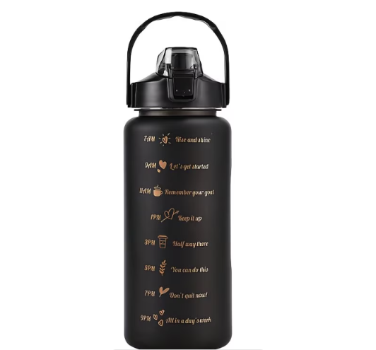 Frosted Motivational Water Bottle Set – 3-Piece (300ml, 700ml & 2000ml)