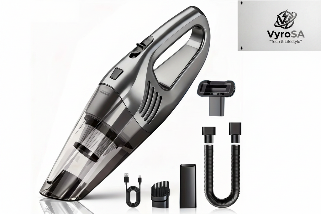 Grey Cordless Vacuum with VyroSA Logo