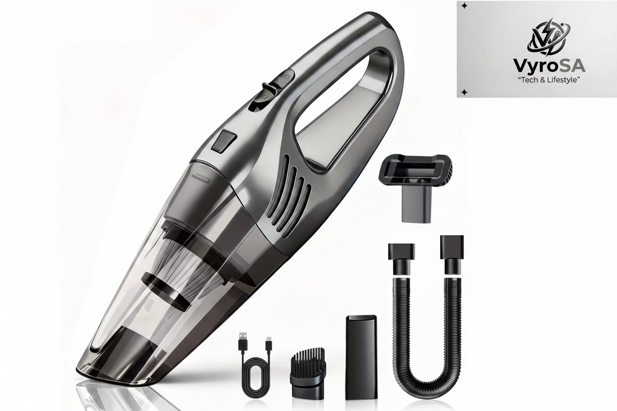 Grey Cordless Vacuum with VyroSA Logo