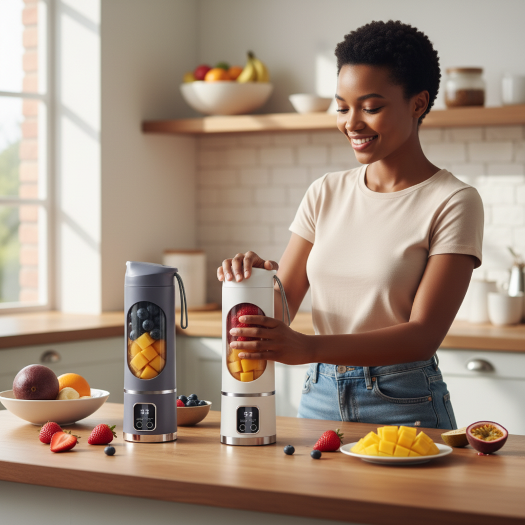 Portable Blender with Person
